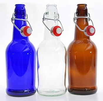 DETO×4bottles Nevlers 33 Oz Textured Swing Top Glass Bottles | 6 Pack